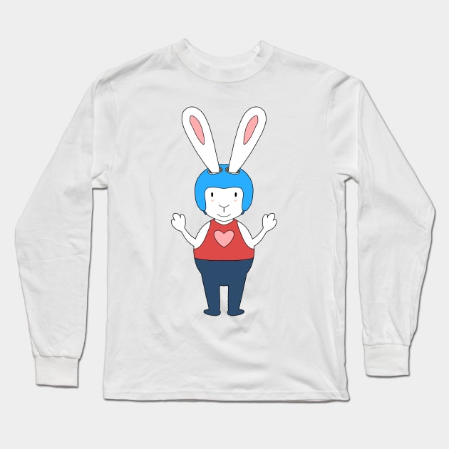 Cycling rabbit Long Sleeve T-Shirt by wenlu
